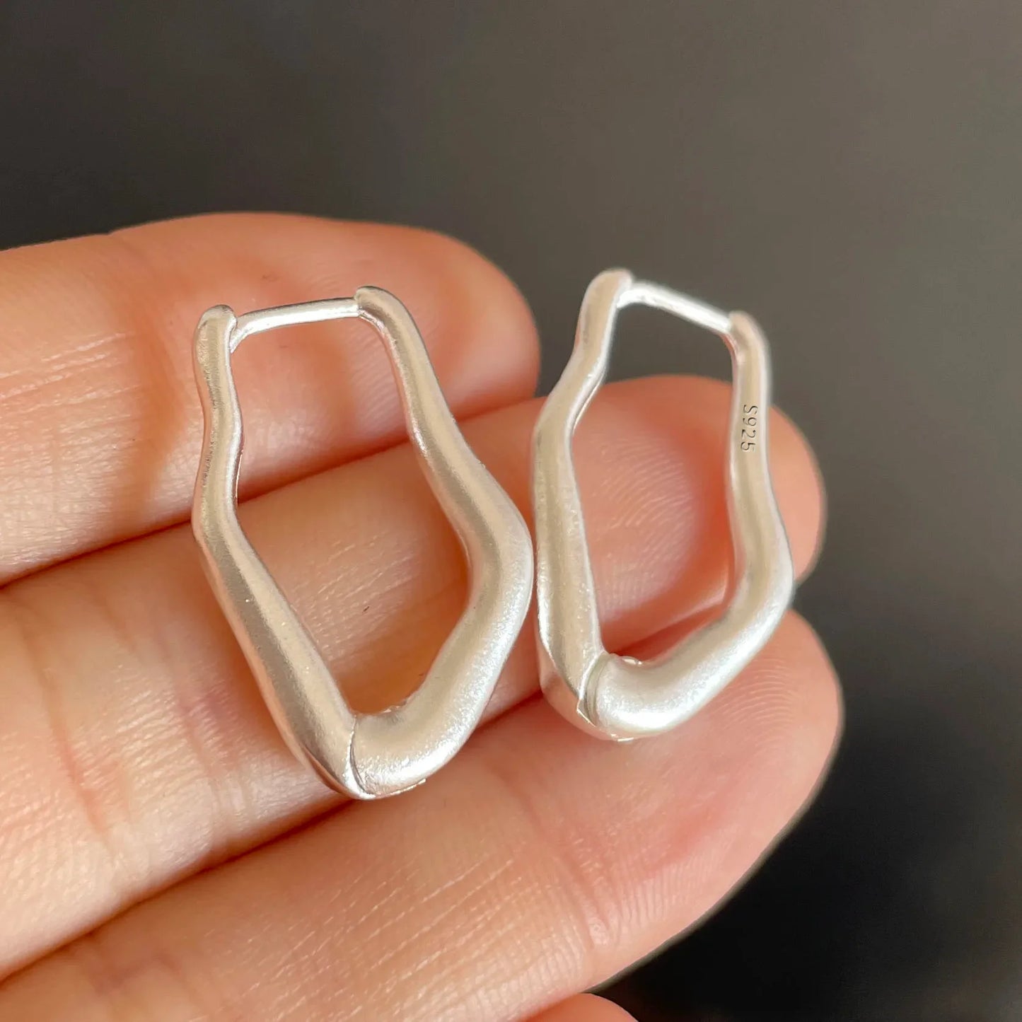 925 Sterling Silver Earrings For Women Trendy Simple Shinning Gold Earring Jewelry Prevent Allergy Party Christmas Accessories