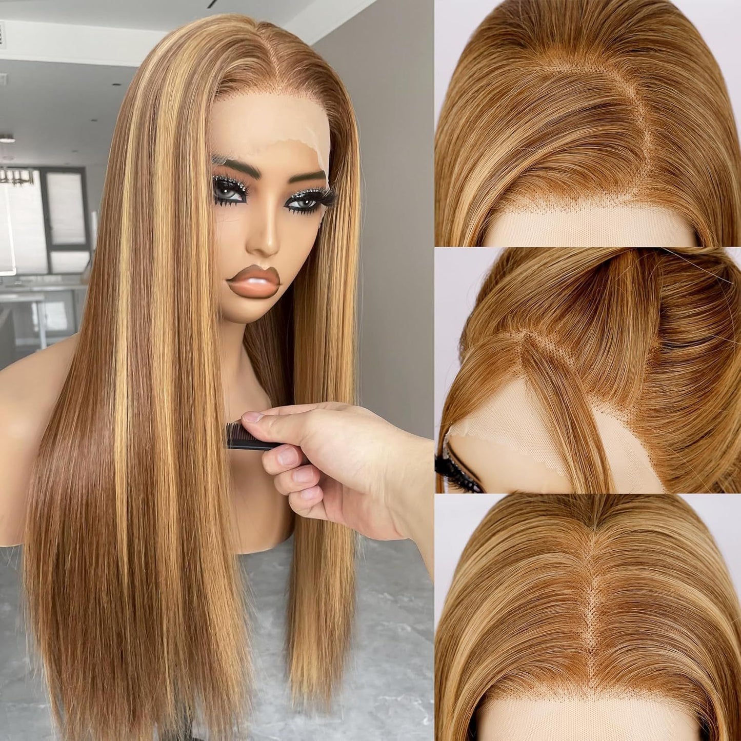 European And American Style Wig Women's Front Lace High Temperature