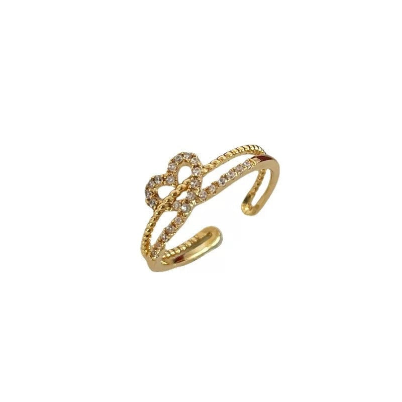 Love Ring Female Internet Celebrity Light Luxury High-end Sense Niche Design
