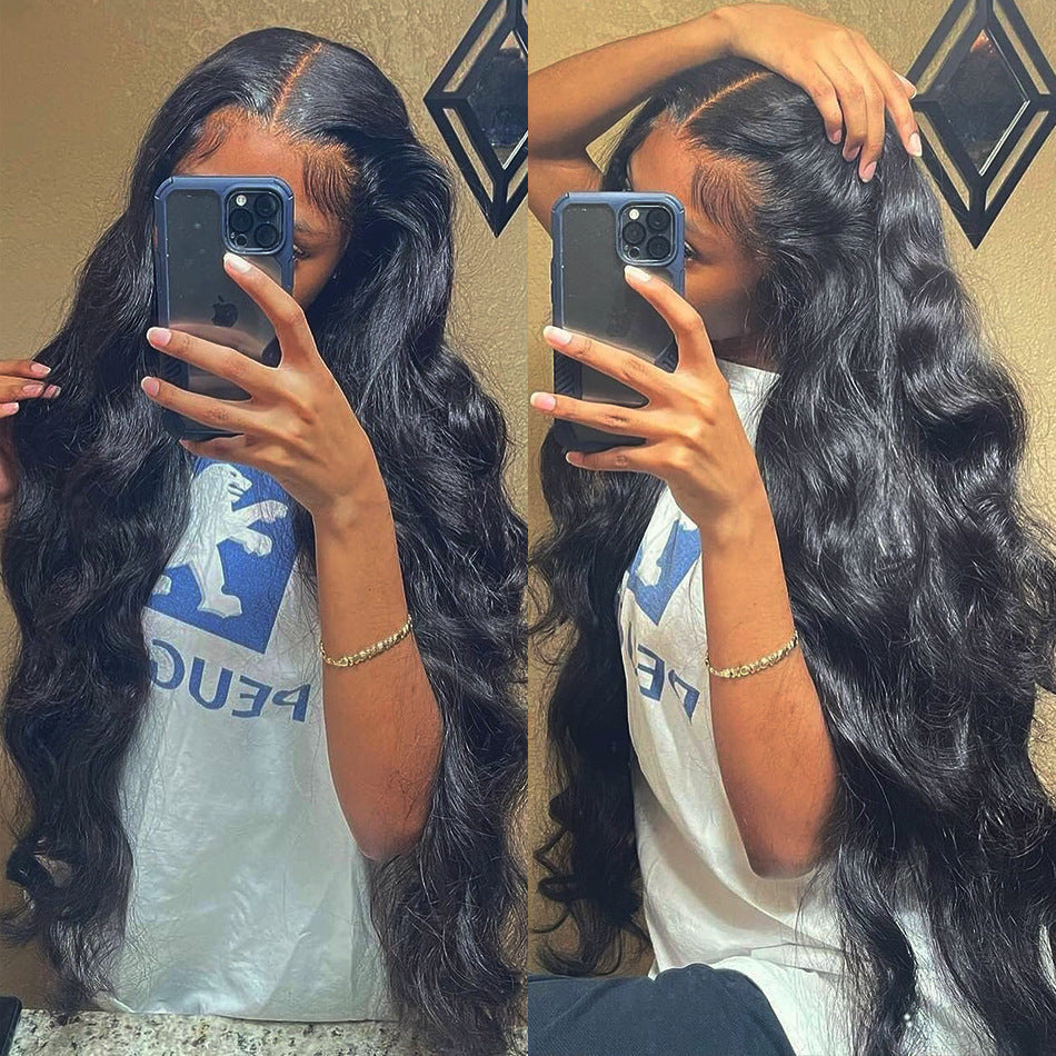 Synthetic Wigs Front Lace Long Curly Hair Headgear