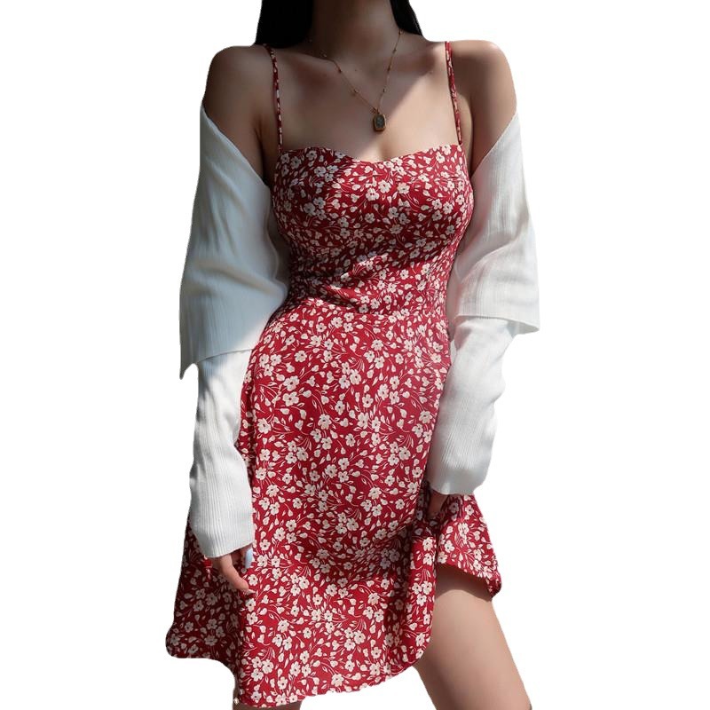 Slimming Cinched-waist Tie-front Vacation Dress