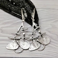 Retro Creative Leaves Hollow Step Pendant Earrings Women's Fashion Personalized Niche Design