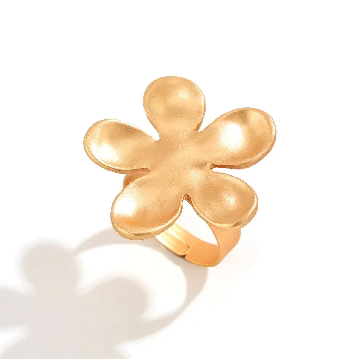 Irregular Chunky Big Geometric Gold Silver Color Rings for Women Men Personality Elastic Rope Connection Finger Rings