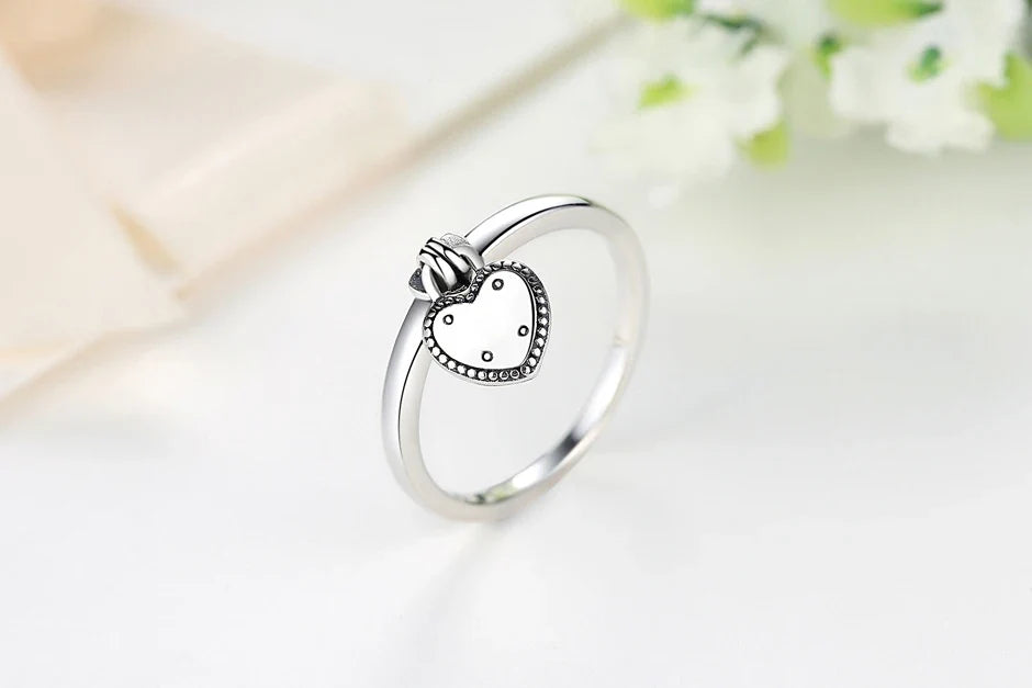 925 Sterling Silver Rings For Women Original Crown Love Heart Wishbone Engagement Wedding Rose Gold Crystal Ring Luxury Jewelry