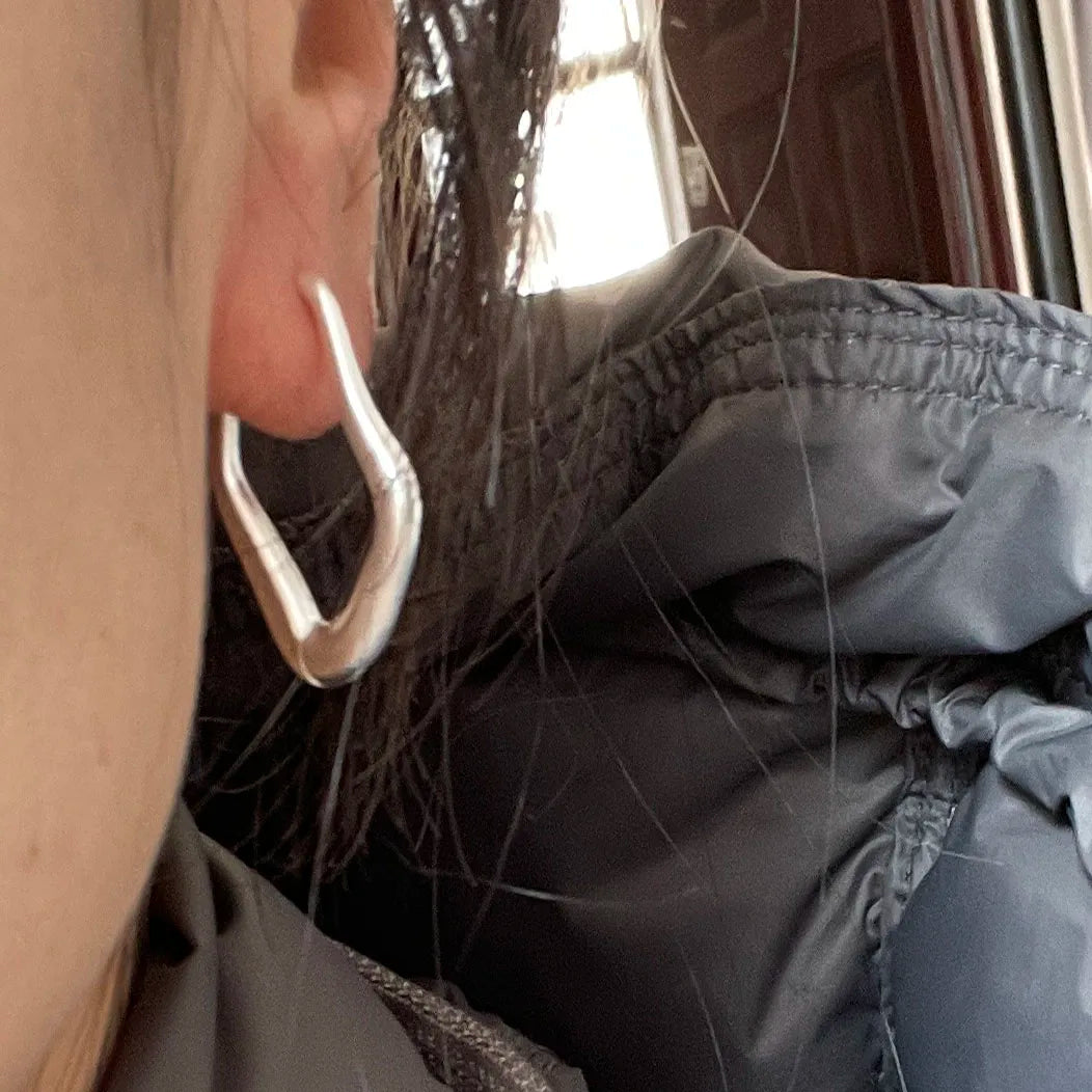 925 Sterling Silver Earrings For Women Trendy Simple Shinning Gold Earring Jewelry Prevent Allergy Party Christmas Accessories