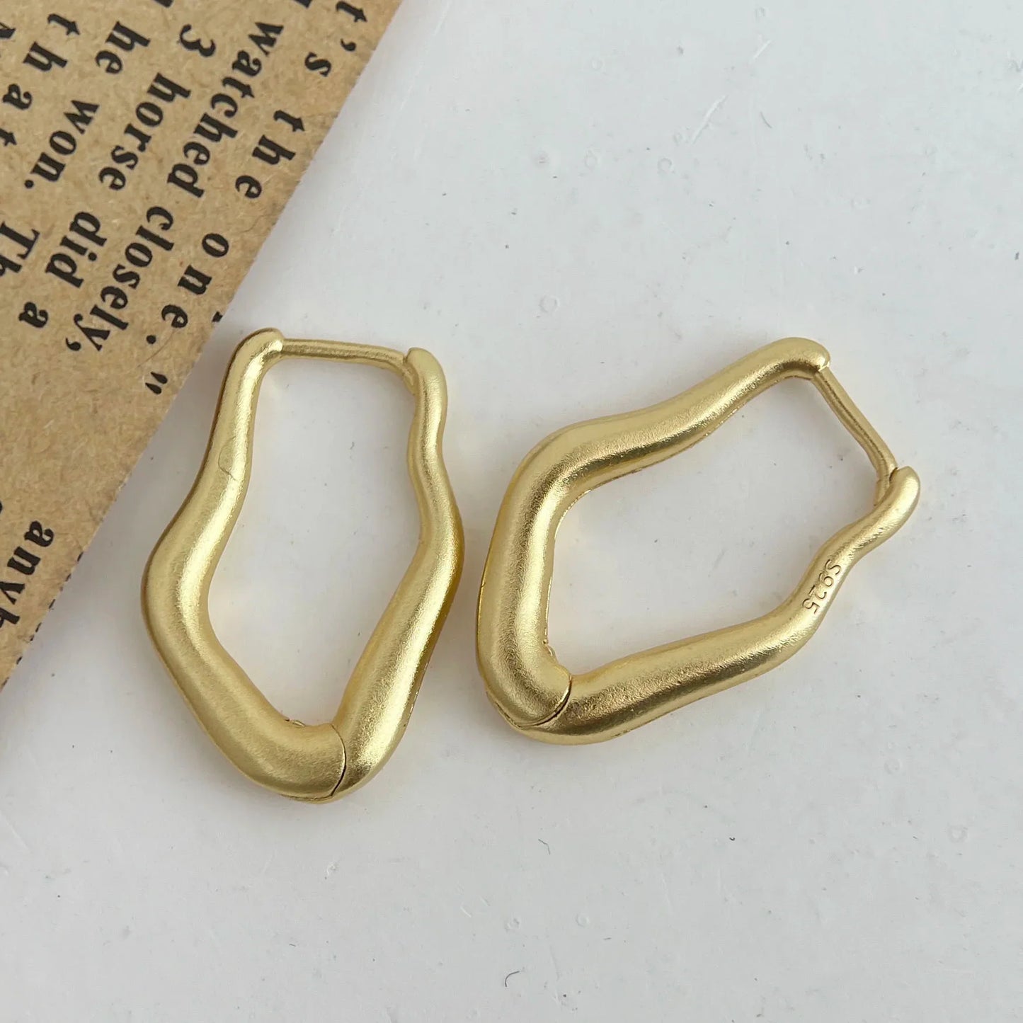 925 Sterling Silver Earrings For Women Trendy Simple Shinning Gold Earring Jewelry Prevent Allergy Party Christmas Accessories