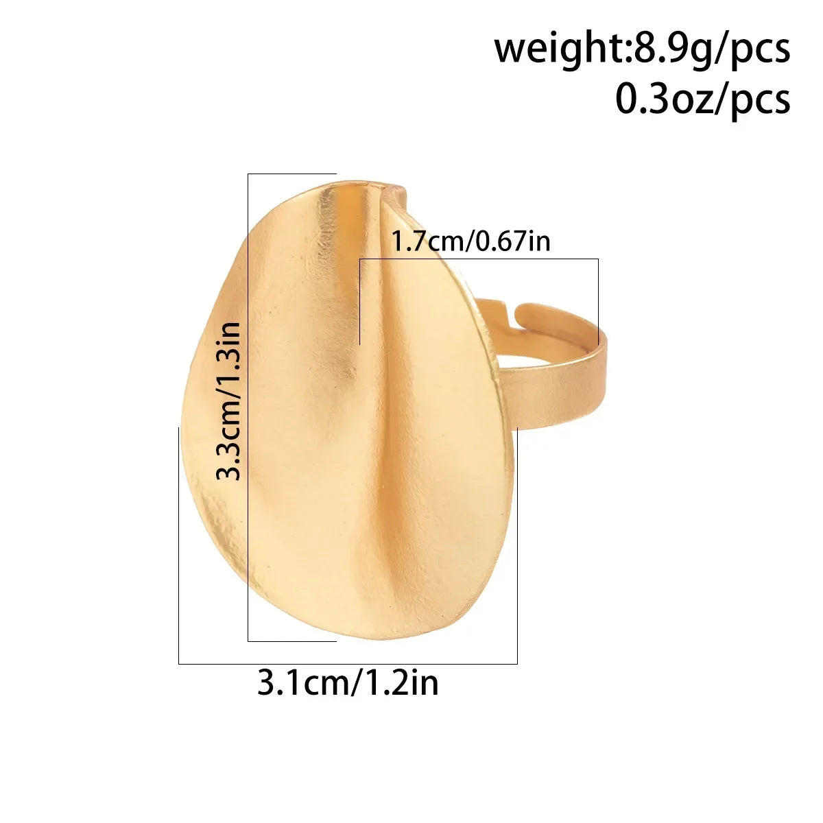 Irregular Chunky Big Geometric Gold Silver Color Rings for Women Men Personality Elastic Rope Connection Finger Rings