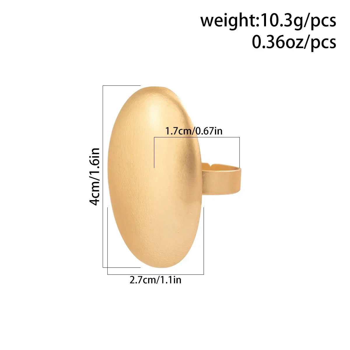 Irregular Chunky Big Geometric Gold Silver Color Rings for Women Men Personality Elastic Rope Connection Finger Rings