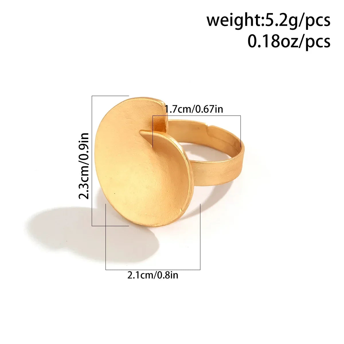 Irregular Chunky Big Geometric Gold Silver Color Rings for Women Men Personality Elastic Rope Connection Finger Rings