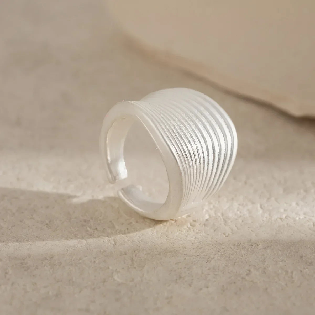 Irregular Chunky Big Geometric Gold Silver Color Rings for Women Men Personality Elastic Rope Connection Finger Rings