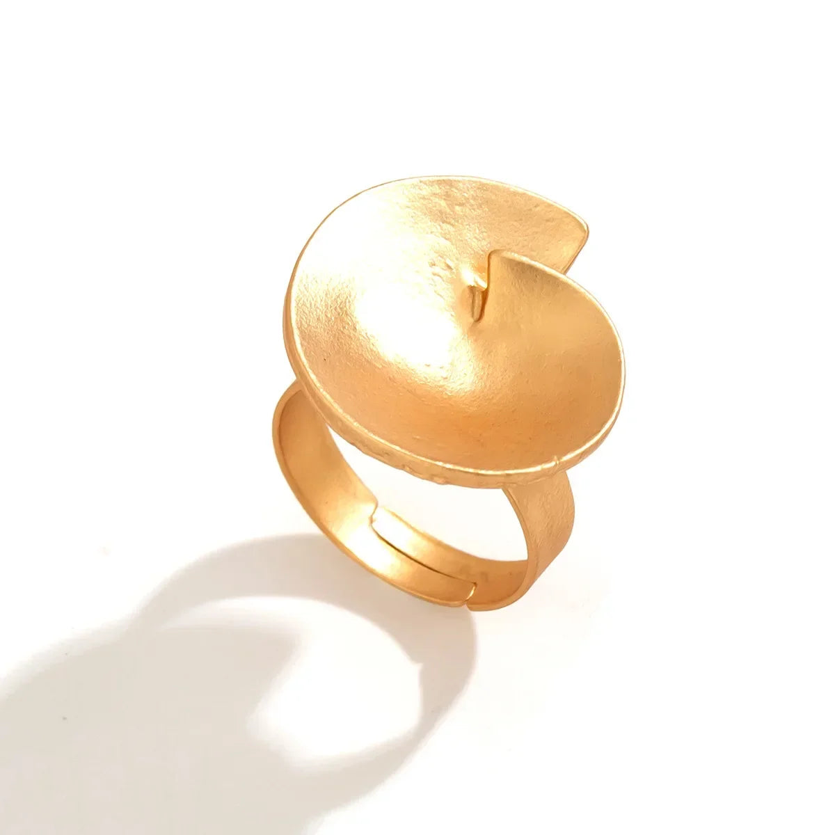 Irregular Chunky Big Geometric Gold Silver Color Rings for Women Men Personality Elastic Rope Connection Finger Rings