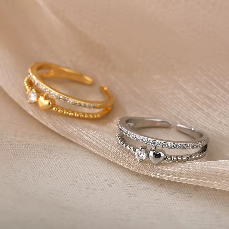 Heart Zircon Fashion Ring For Women