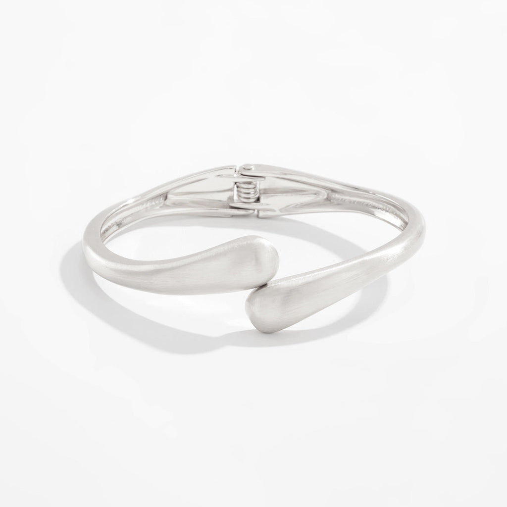 Metal Matte Textured Glossy Spring Bracelet Opening Bracelet